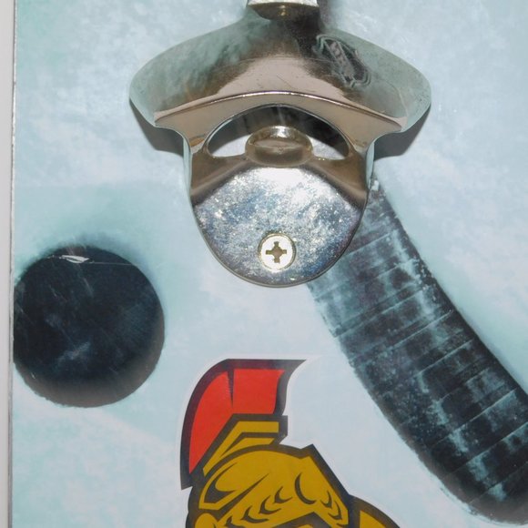 NHL Ottawa Senators Magnetic Fridge or Wall Mount Beer Bottle Opener 5" x 10" - Picture 5 of 8